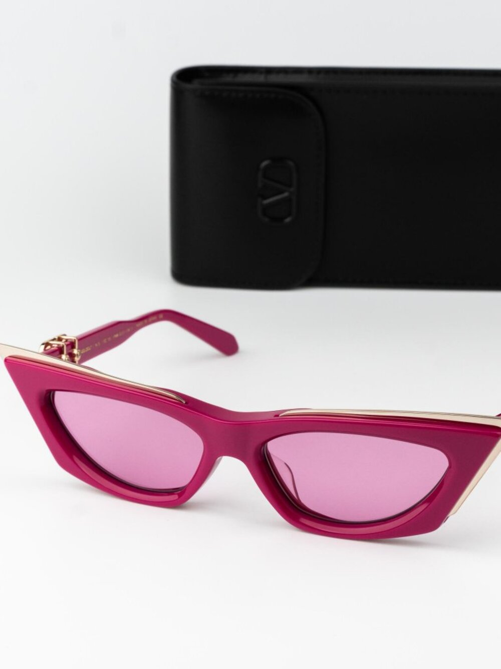 Valentino Women Sunglasses Pink Gold Cat Eye V - GOLDCUT - I VLS-113C-55